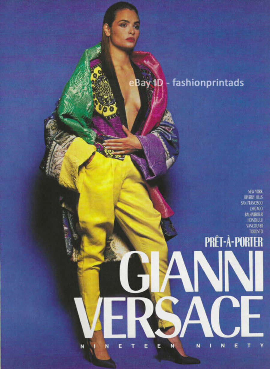 Gianni Versace Spring 1990 Colour Block Baroque Silk Blazer Jacket 44