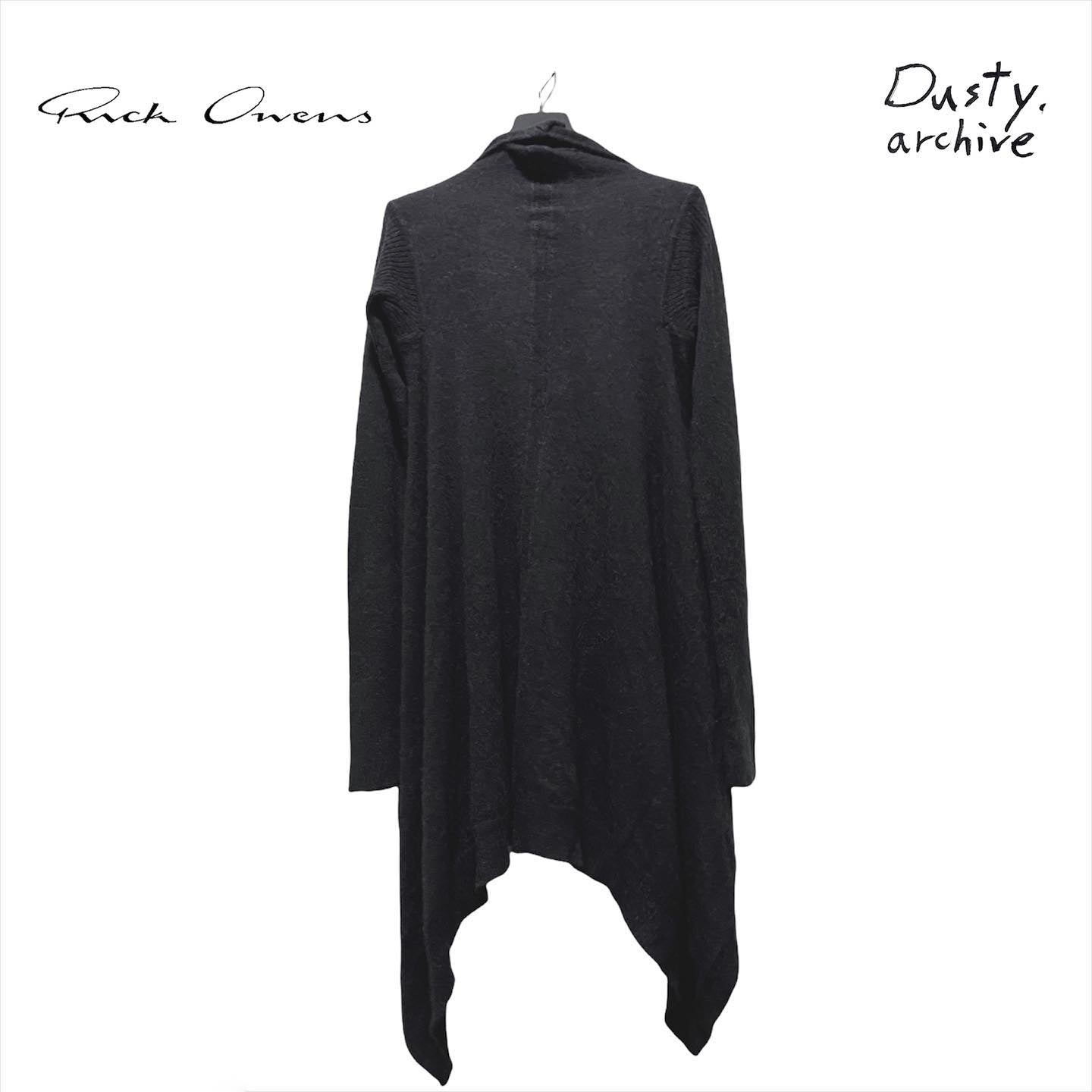 Rick owens drape alpaca knit cardigan XS