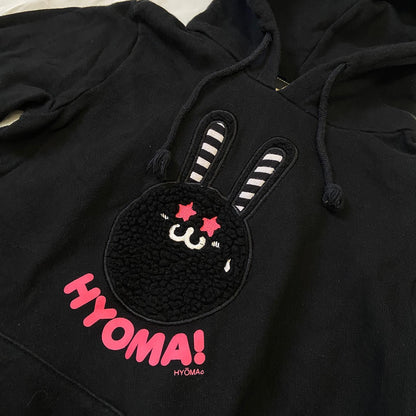 20471120 hyoma black pink bunny hoodie S