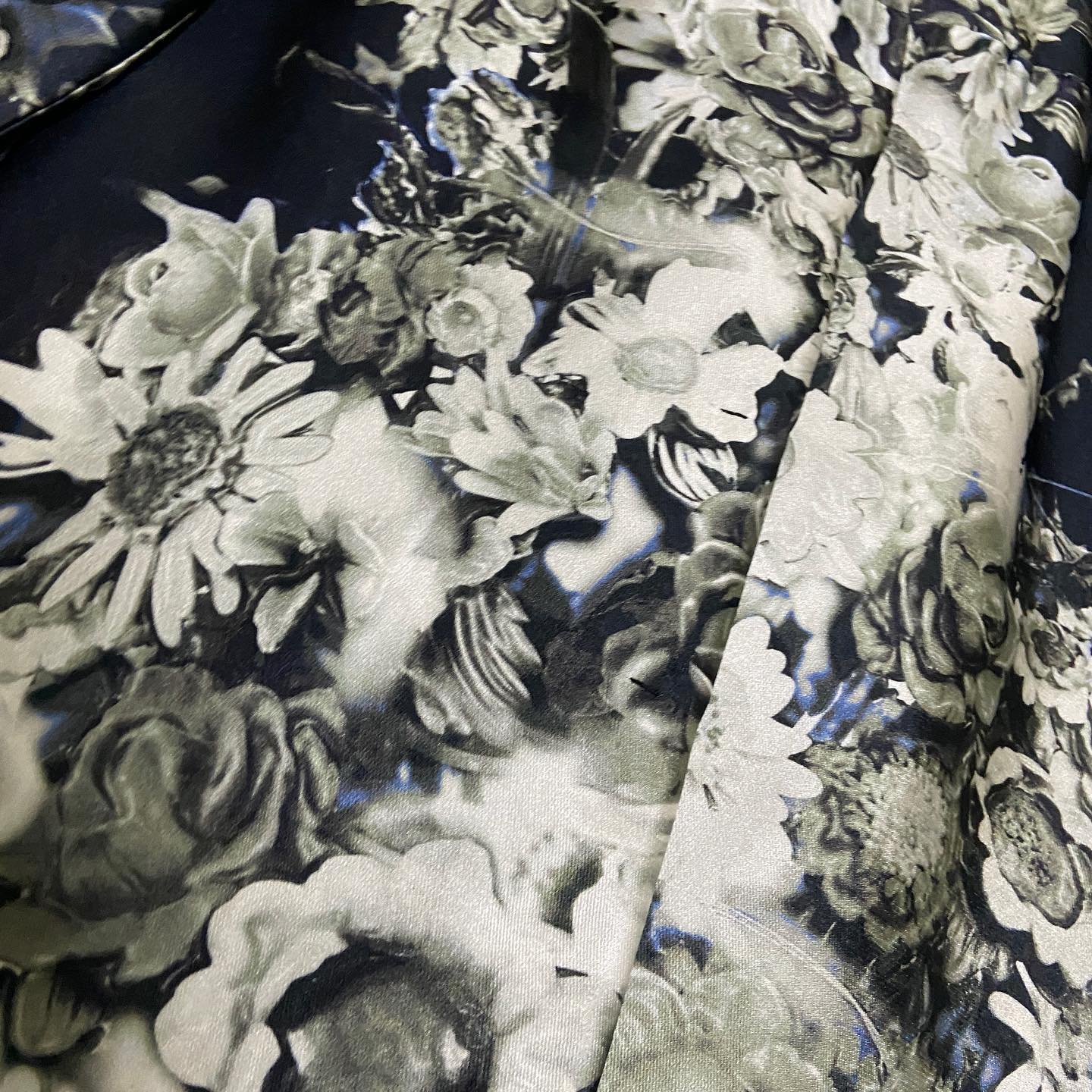 Prada silk floral print coat