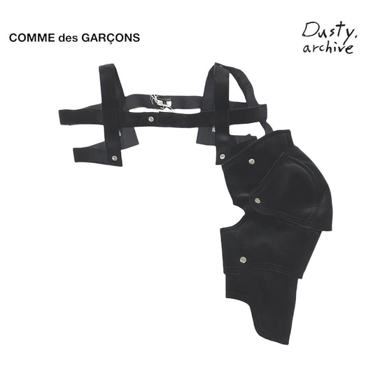 Comme des garçons bondage harness armour velvet sleeve