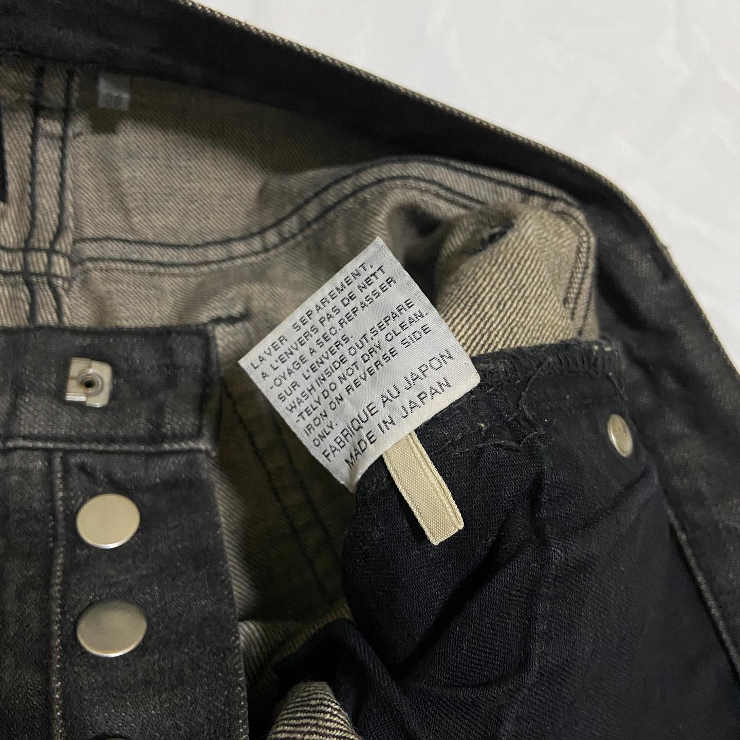 Dior homme “Luster” burnt waxed clawmark denim jeans 28