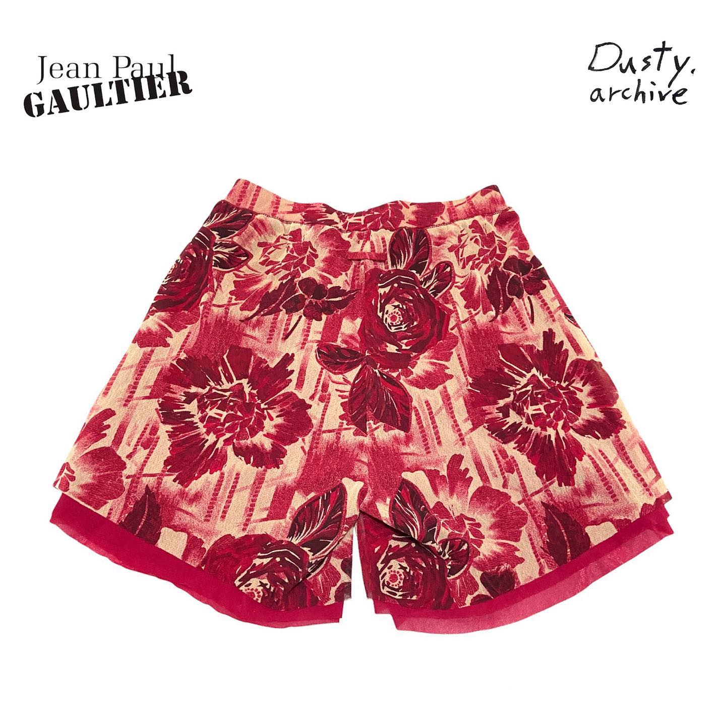 Jean paul gaultier floral mesh shorts XS