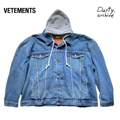 Vetements levis denim oversized denim jacket with hood L