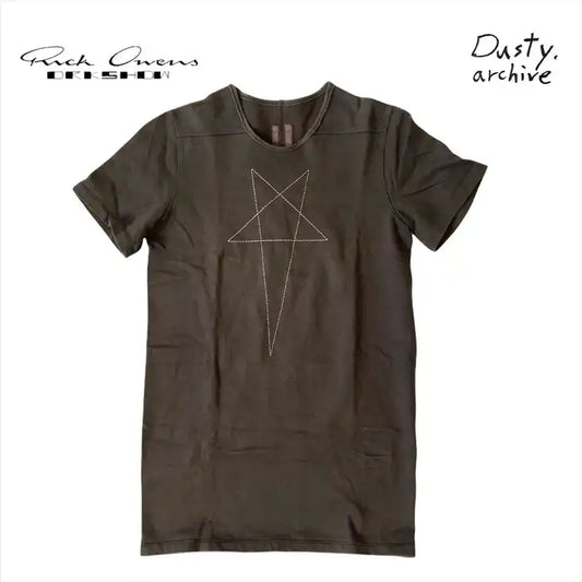 Rick owens drkshdw logo embroided pentagram tee