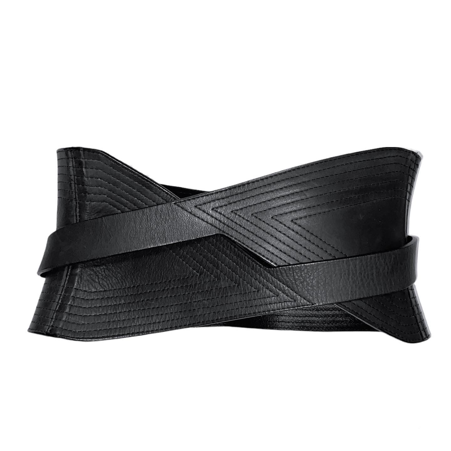 Haider Ackermann leather corset belt M