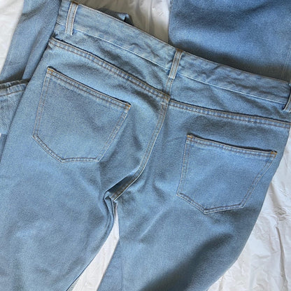 Y/project extra long stacked jeans