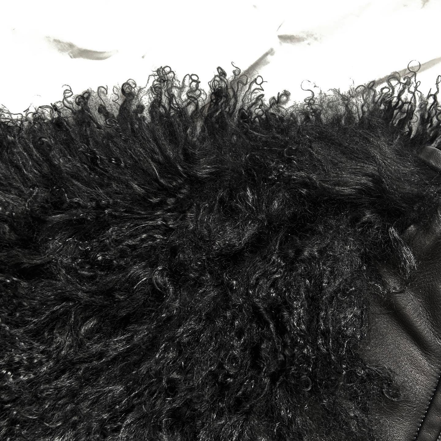 Gareth pugh fw12 mongolian wool hair lambskin crop top jacket