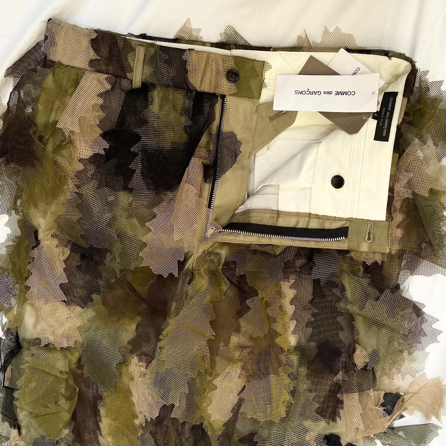 Comme des garçons Homme Plus ss19 camouflage leaf pants S