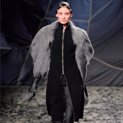 Gareth pugh fw12 mongolian wool hair lambskin crop top jacket