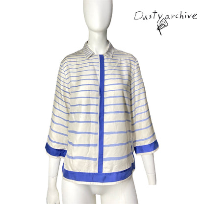 Hermès by margiela sailor print silk blouse 36