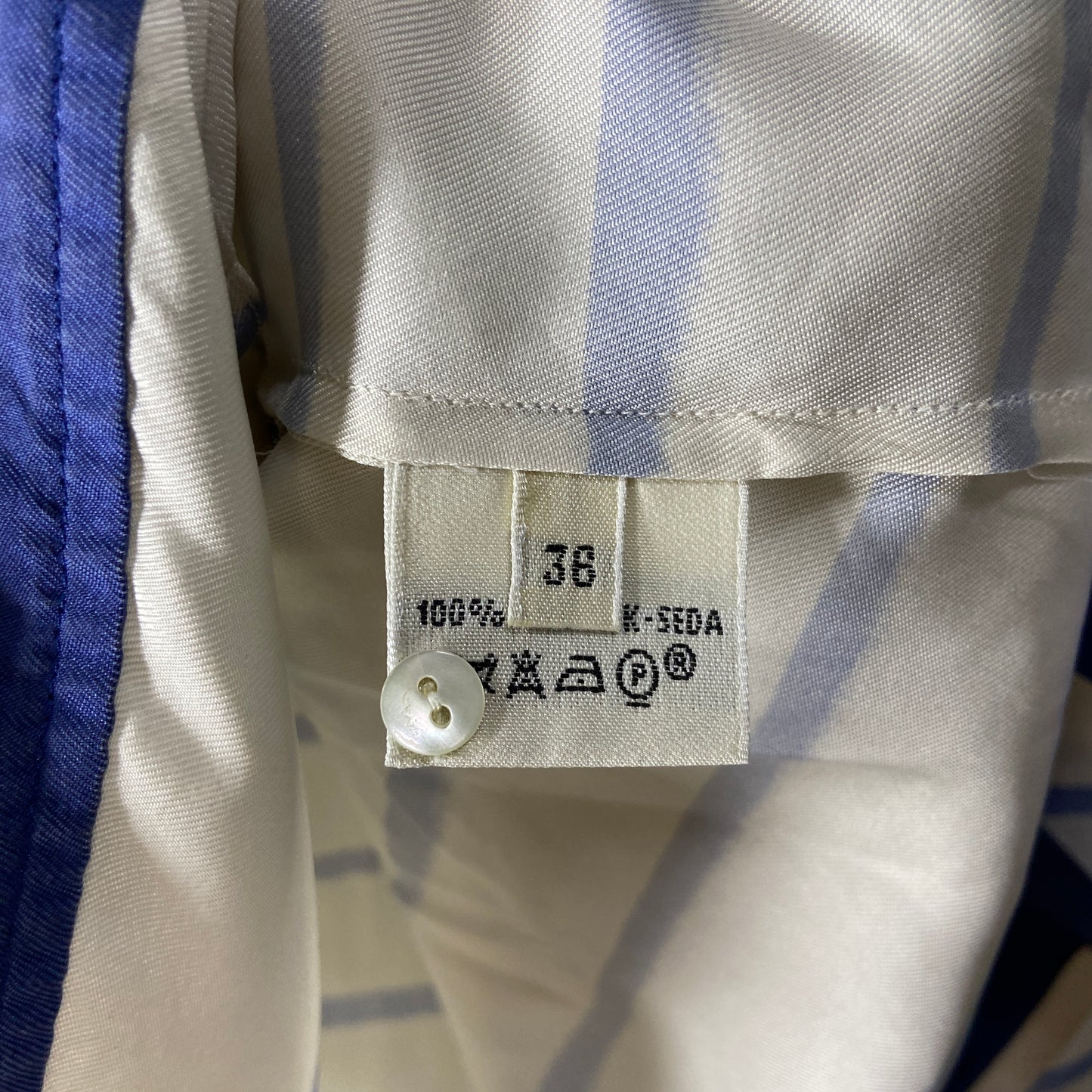 Hermès by margiela sailor print silk blouse 36