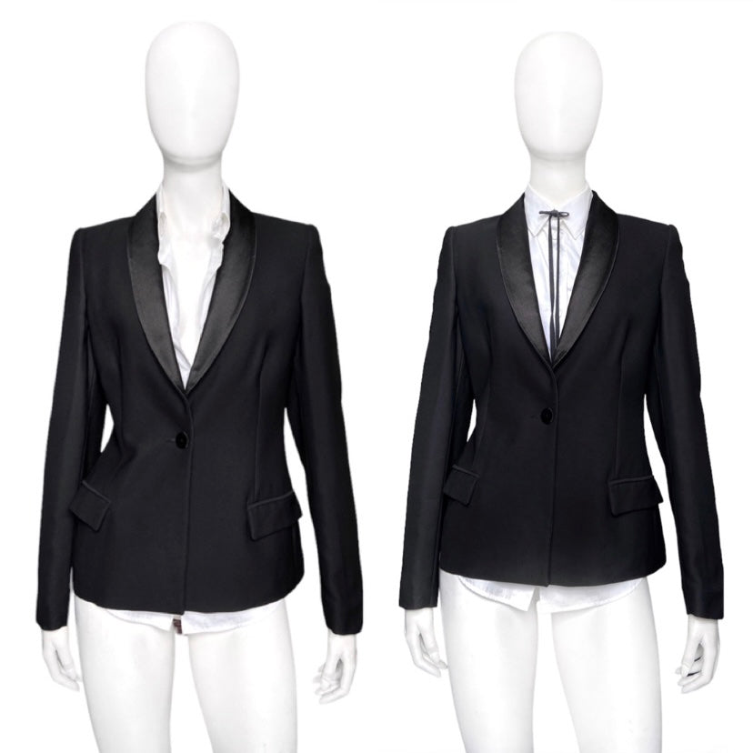 Jean Paul Gaultier 2011 cut open back Le Smoking blazer with shirt set