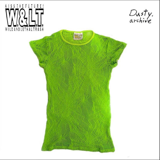 W< mesh knit spiderweb top M