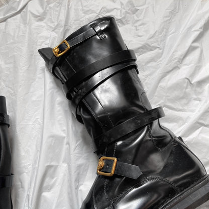 Versace Fall 2013 Bondage Patent Leather Boot 43