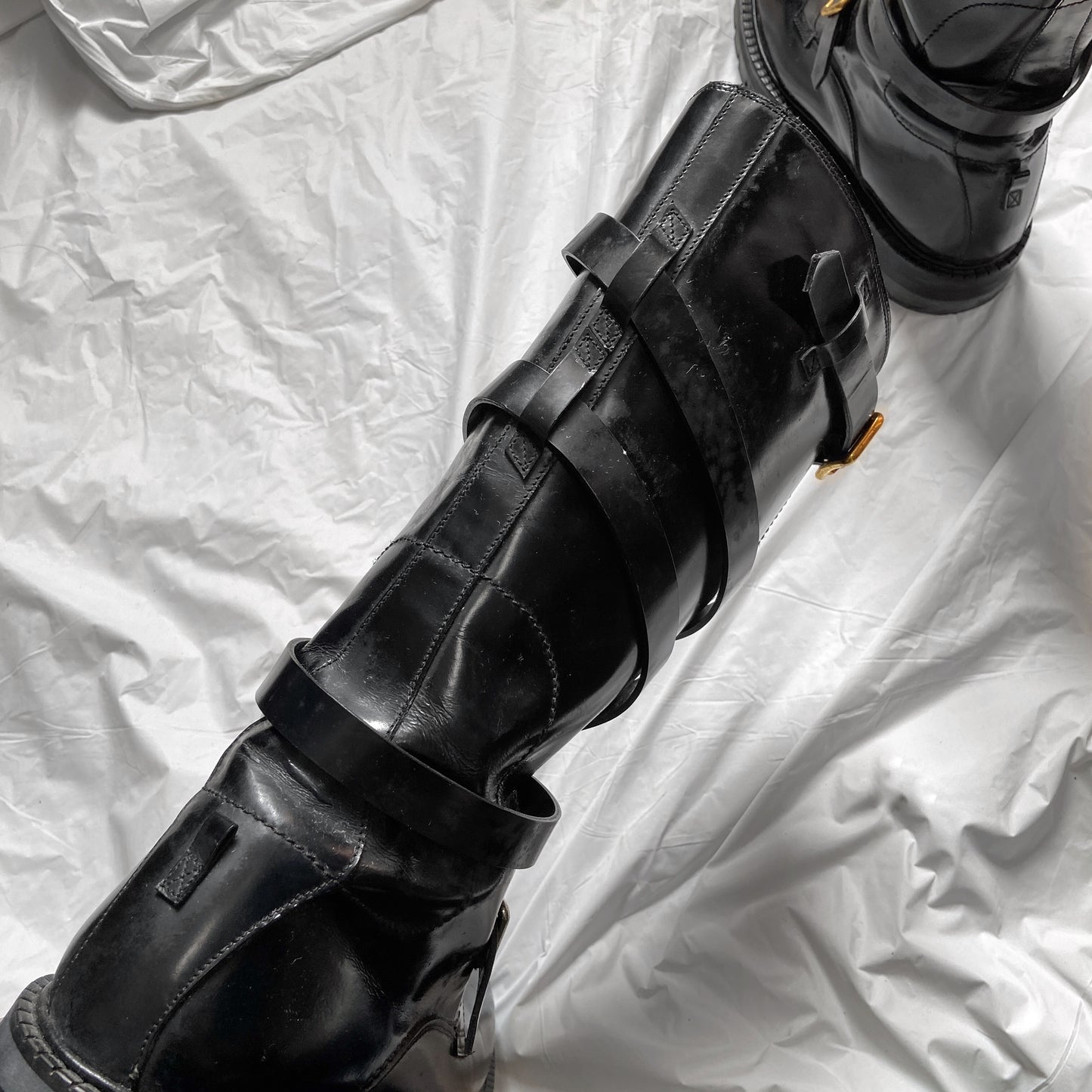 Versace Fall 2013 Bondage Patent Leather Boot 43