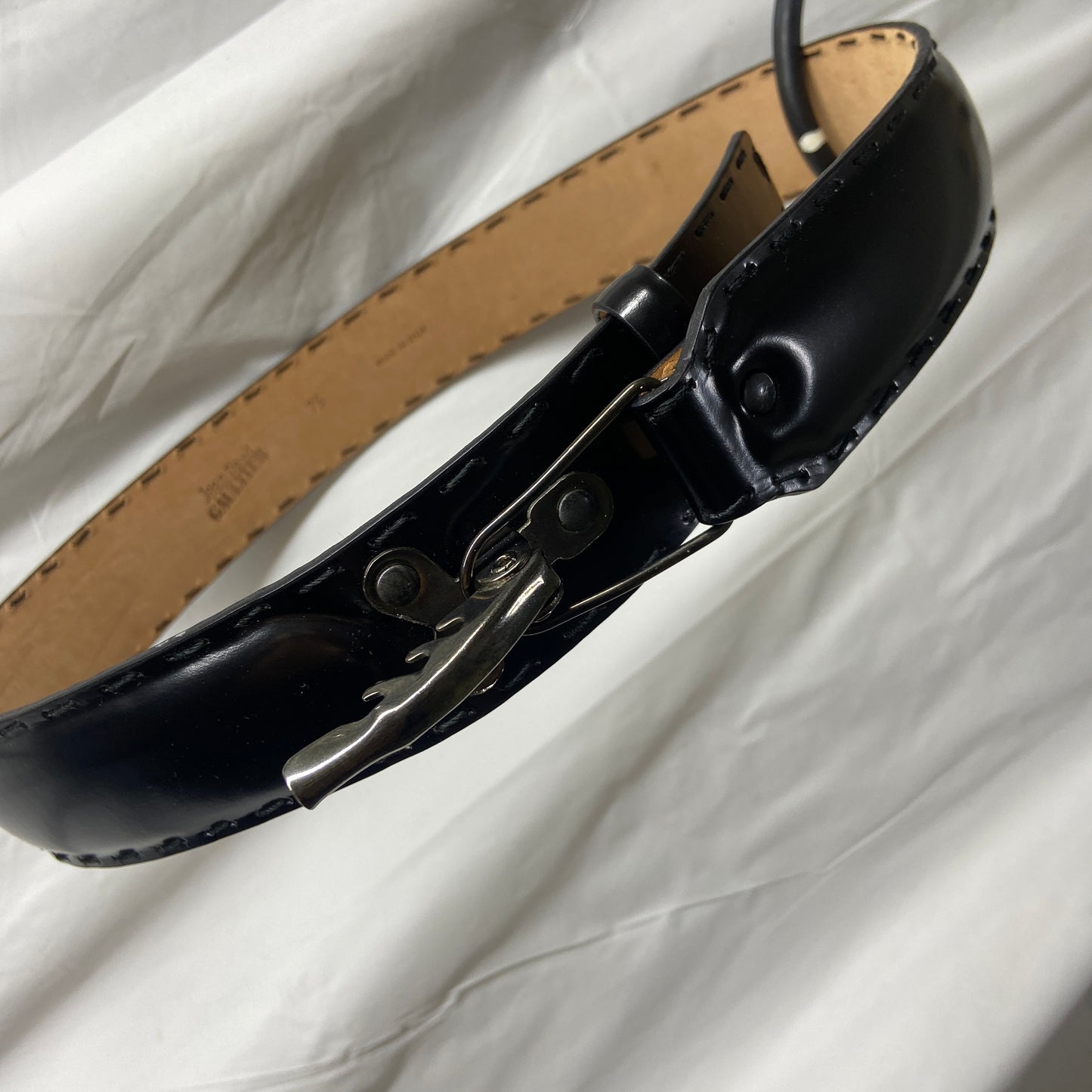 Jean Paul Gaultier lock leather belt 30"