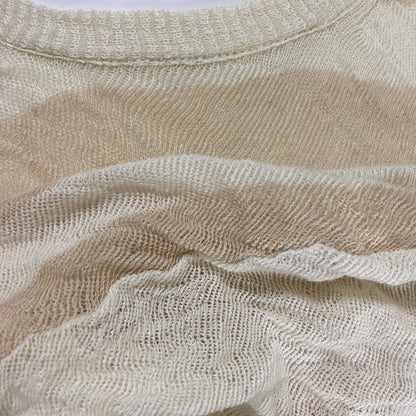 Yohji Yamamoto cream double layer knit 3