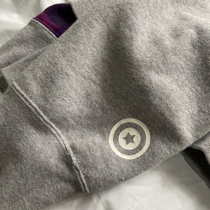 Bape gray/purple shark full zip hoodie XL