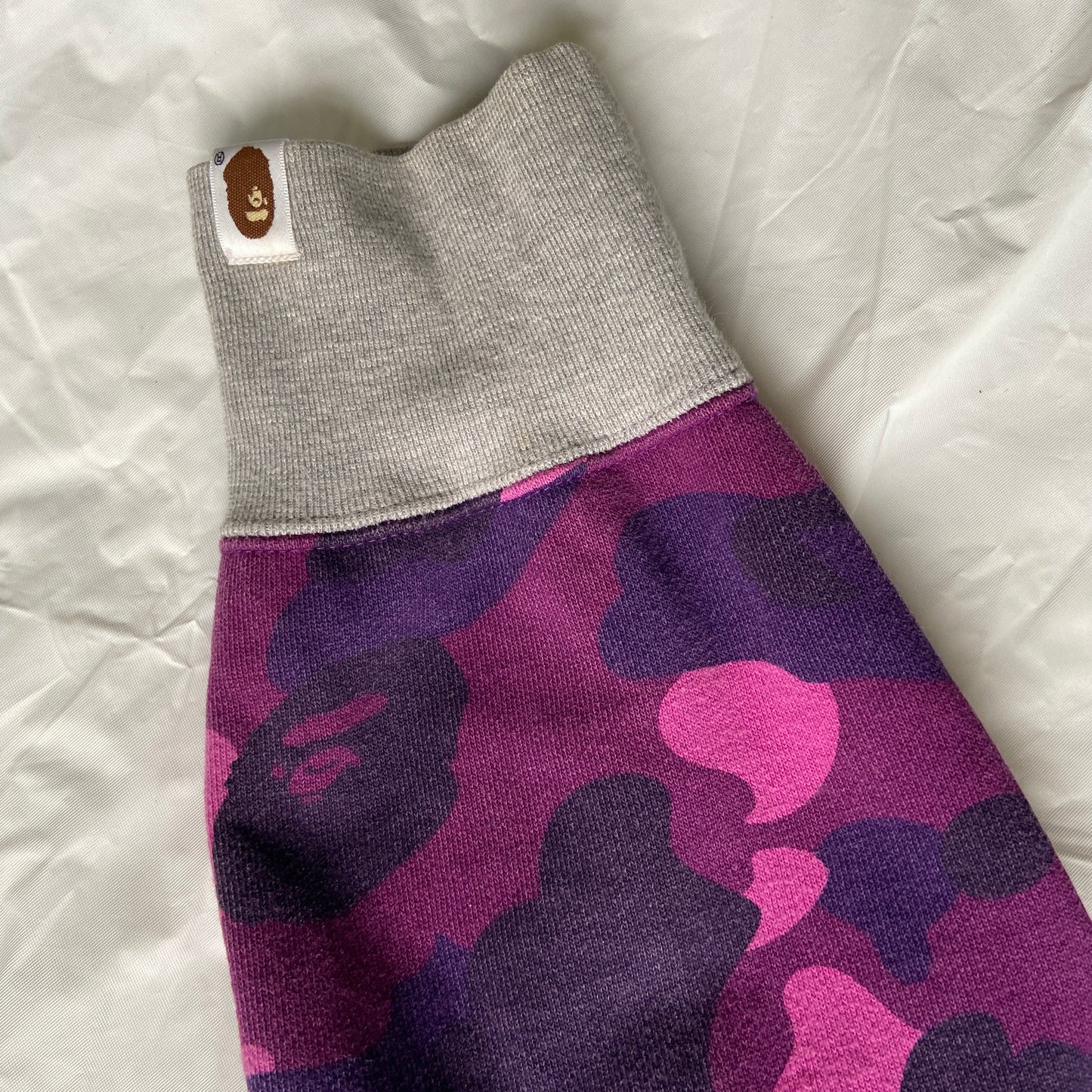 Bape gray/purple shark full zip hoodie XL