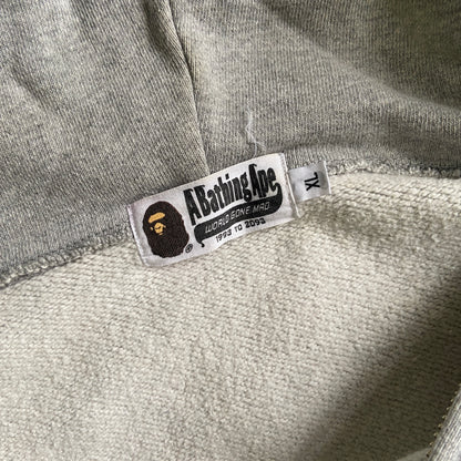 Bape gray/purple shark full zip hoodie XL