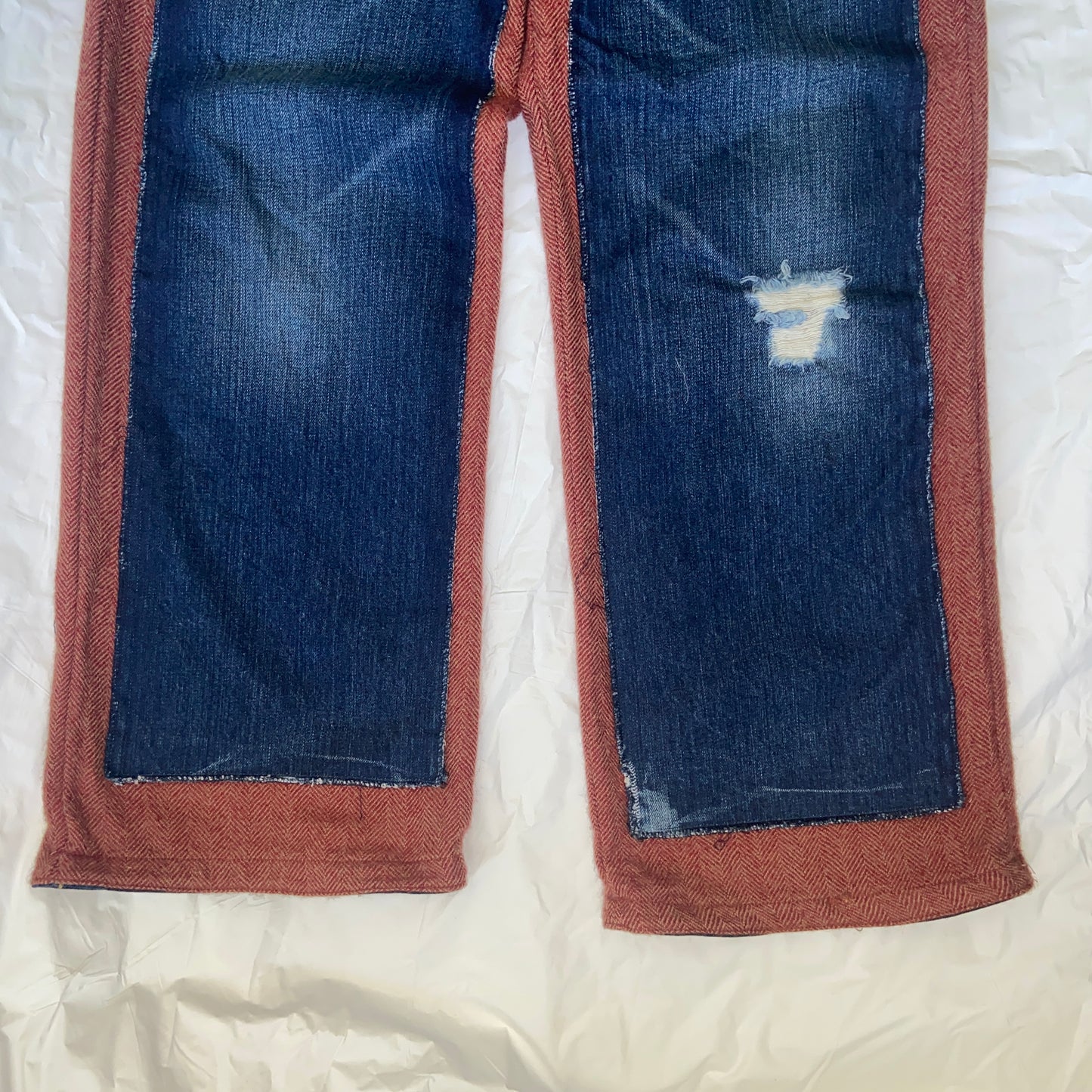 Jean Paul Gaultier Spring 1994 Trompe L'Oeil Denim/wool Illusion Pants