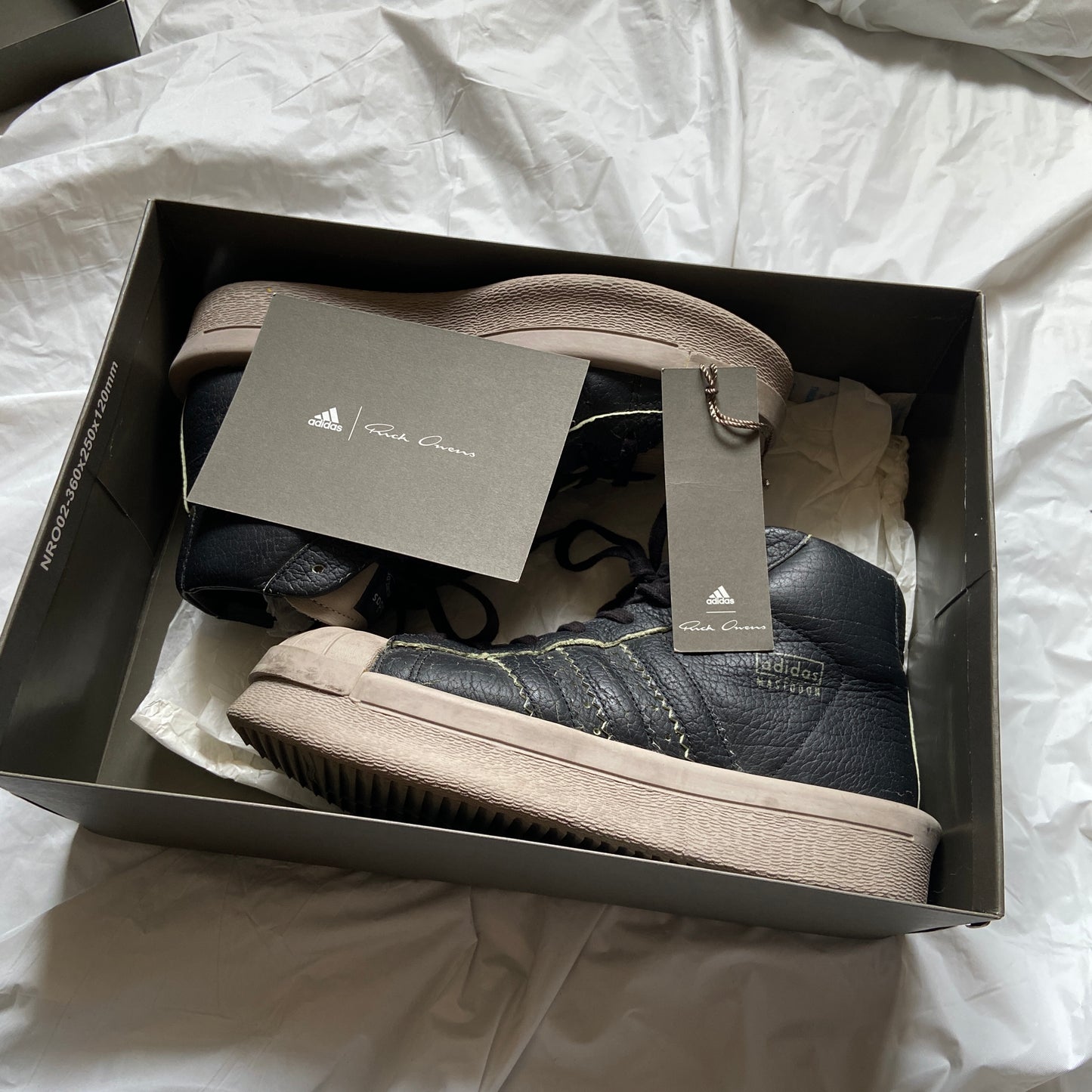 Rick owens x adidas indo black mastodon pro 40