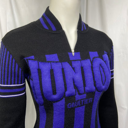 Jean paul gaultier fw92 junior gaultier 3d logo knit sweater