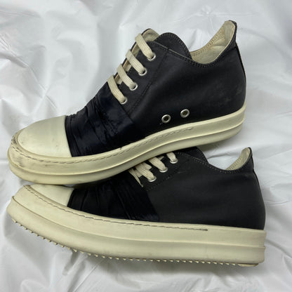 Rick Owens drkshdw black waxed low ramones 37.5