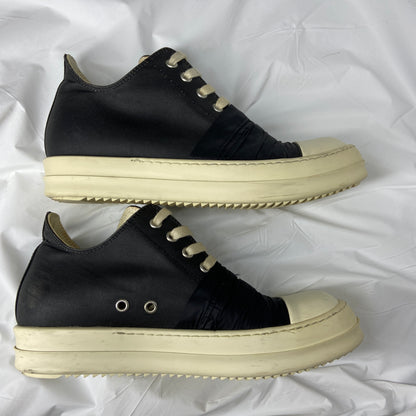 Rick Owens drkshdw black waxed low ramones 37.5