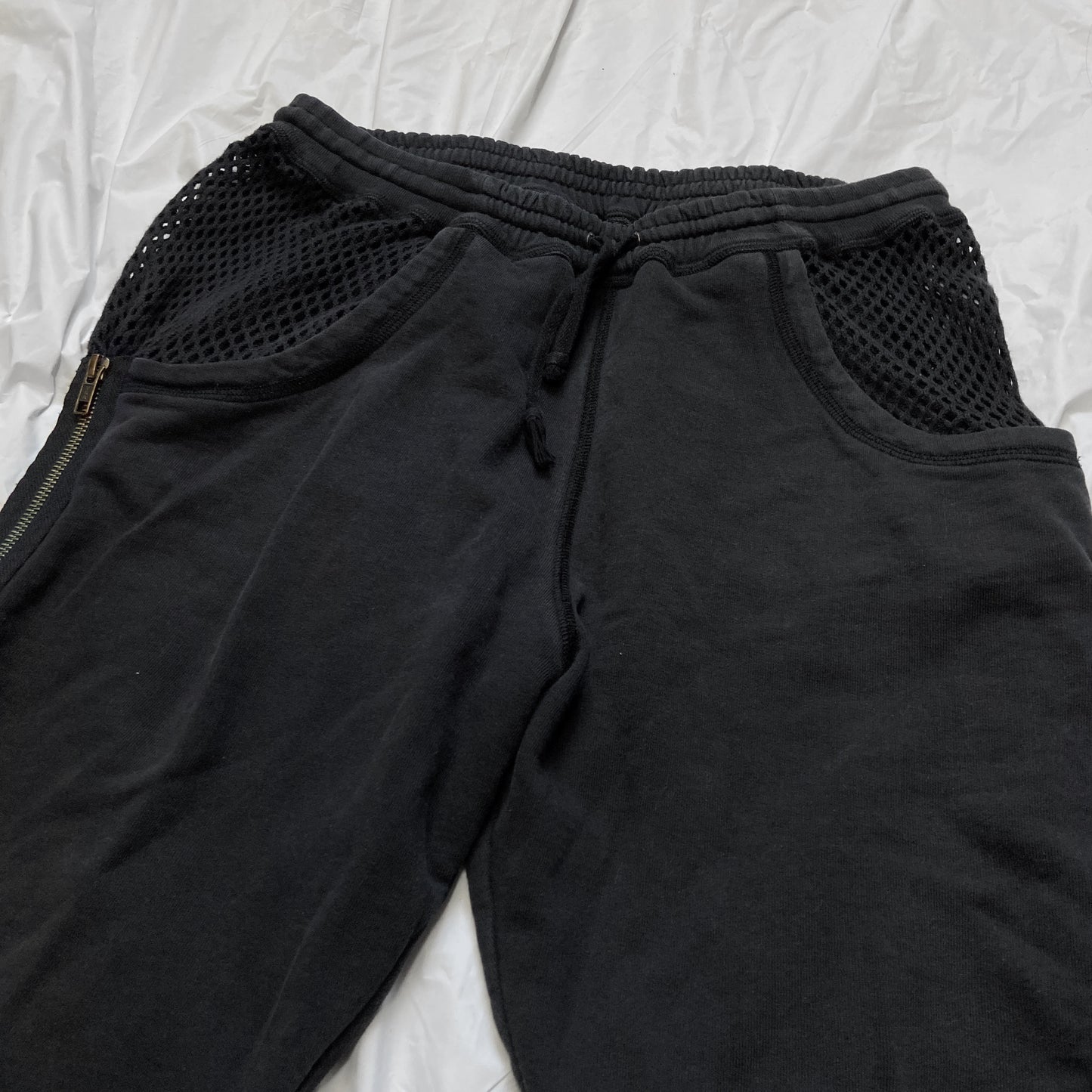 Jean Paul Gaultier fw14 side zip net met joggers sweatpants