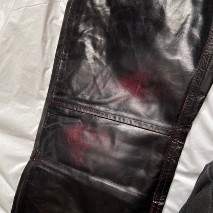 Martine Rose blood red leather pants jeans