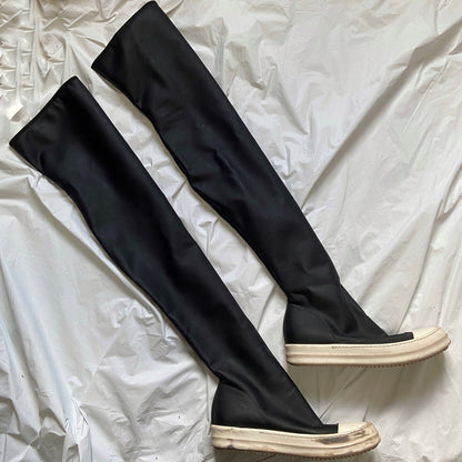 Rick owens drkshdw thigh knee high rubber stocking  sock ramones 37