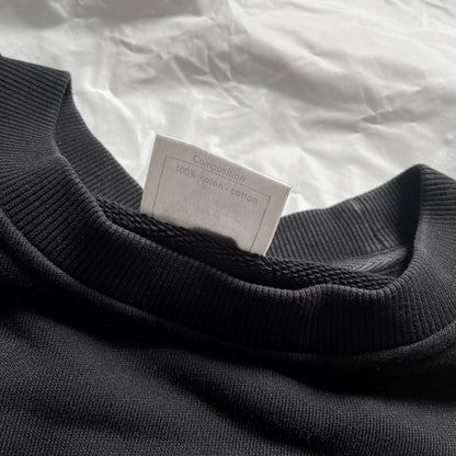 Chanel black uniform logo sweater L