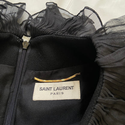 Saint laurent hedi fw14 ruffles wool dress 38