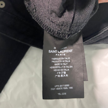 Saint laurent D04 high waist distressed skinny jeans 24