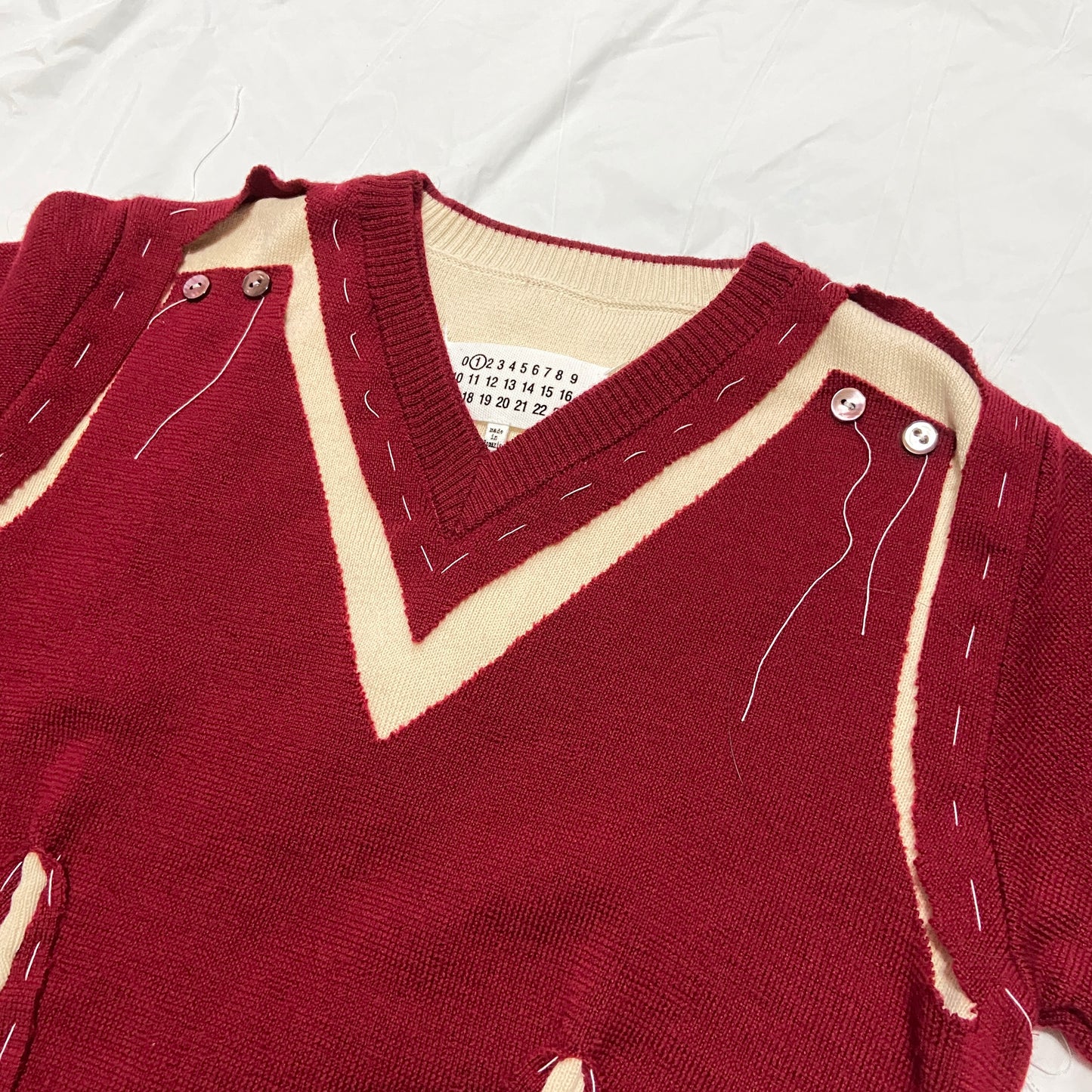 Maison Margiela fall 2021 deconstructed handstitched knit tee