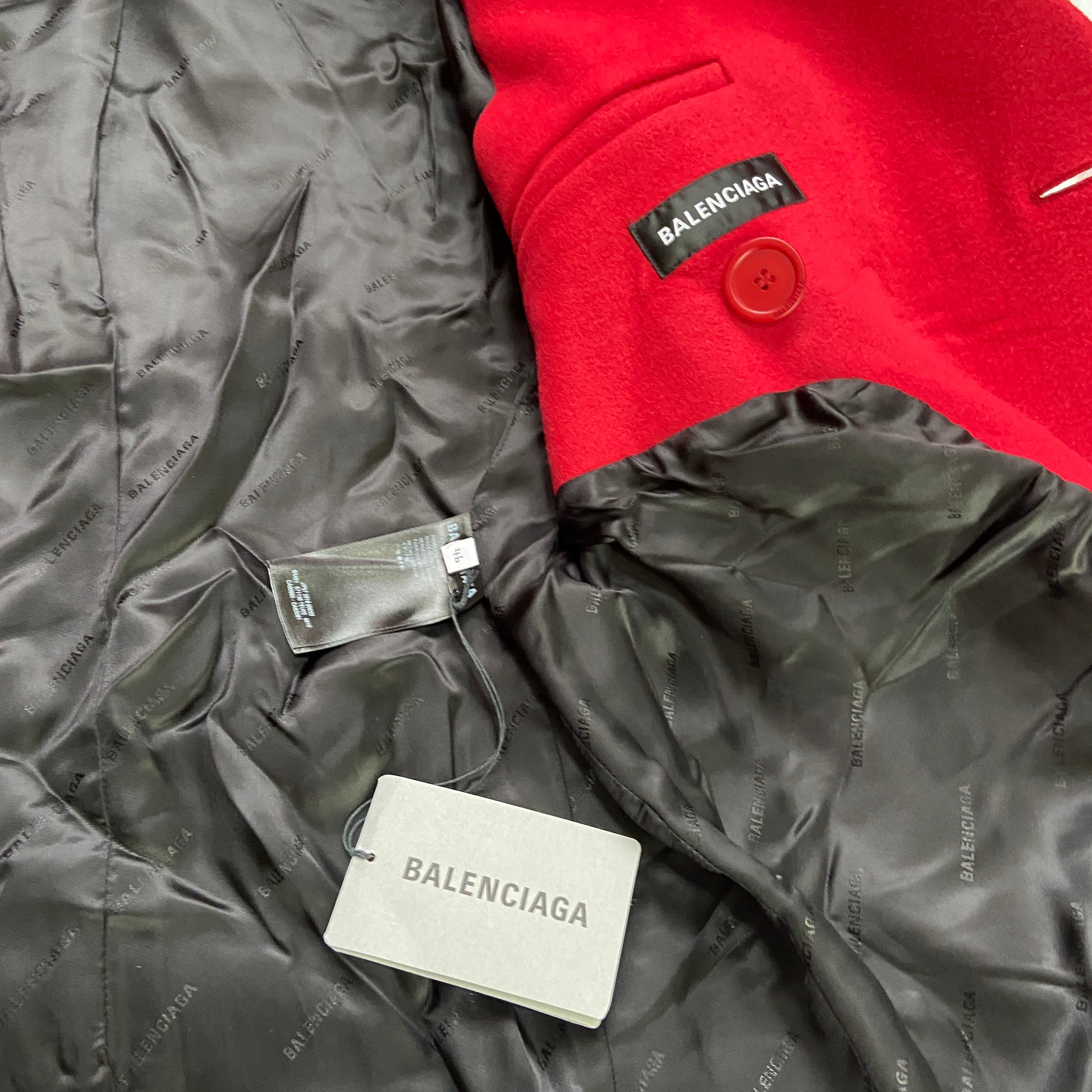 Red on sale balenciaga coat