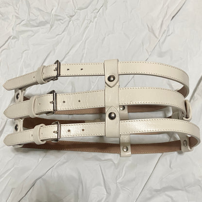 Alexander Mcqueen triple cage corset leather belt