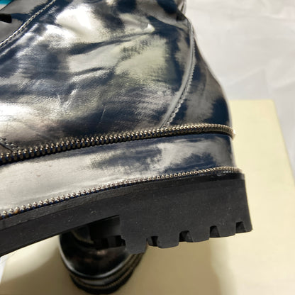 Jean Paul Gaultier Michael Jackson metalic silver platform boots 42