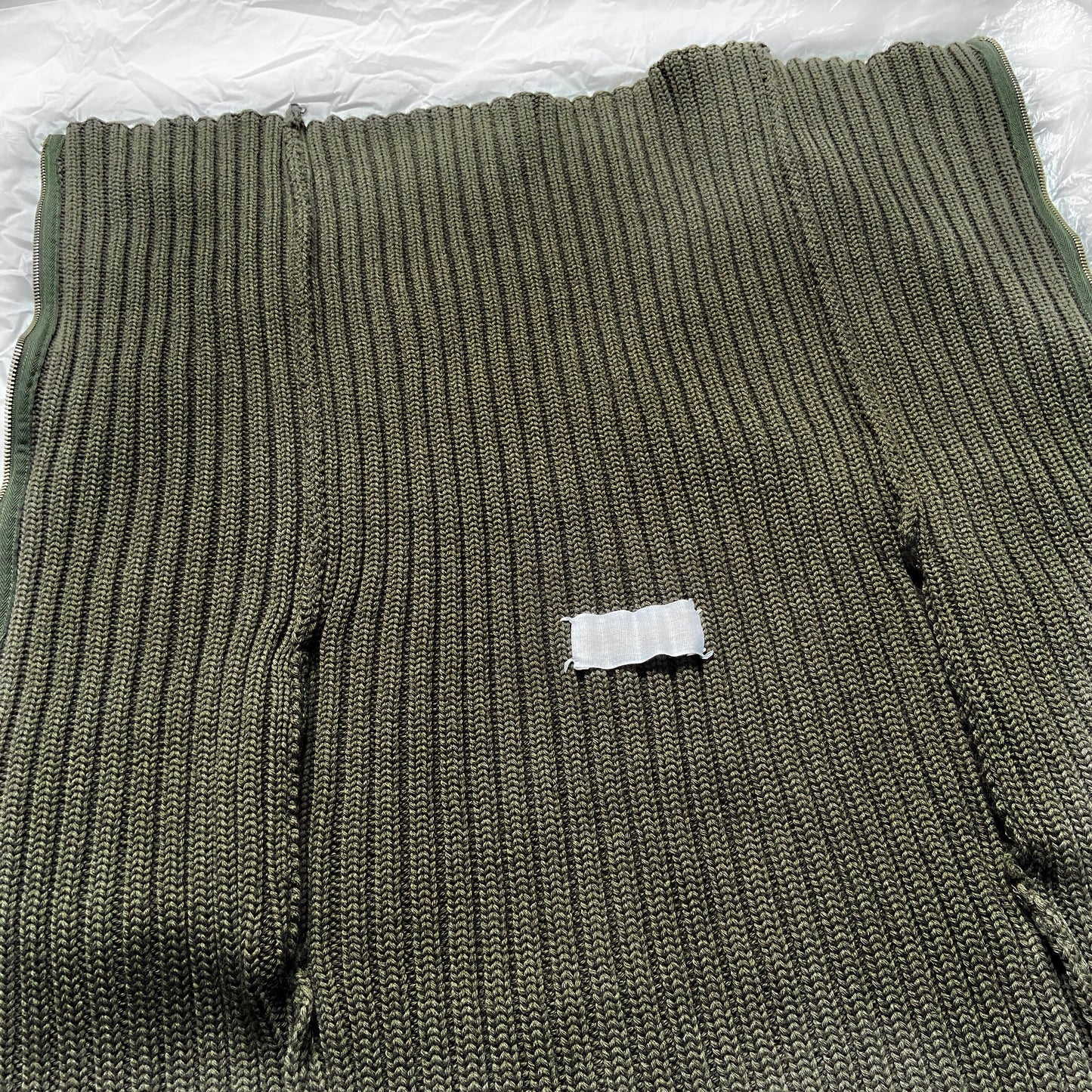 Maison Martin Margiela Fall 1998 'Flat' Collection Green Envelope Knit Jacket