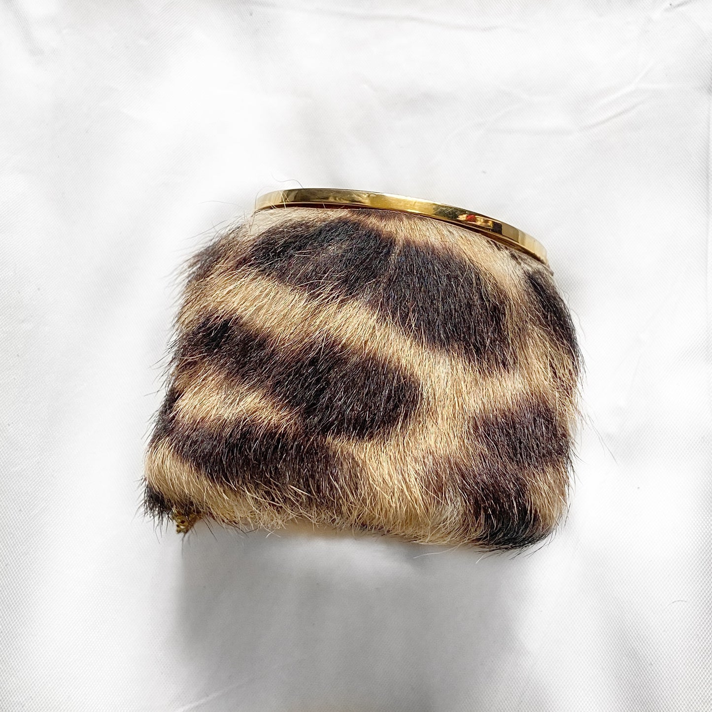 CÉLINE Phoebe Philo Leopard Fur gold bracelet