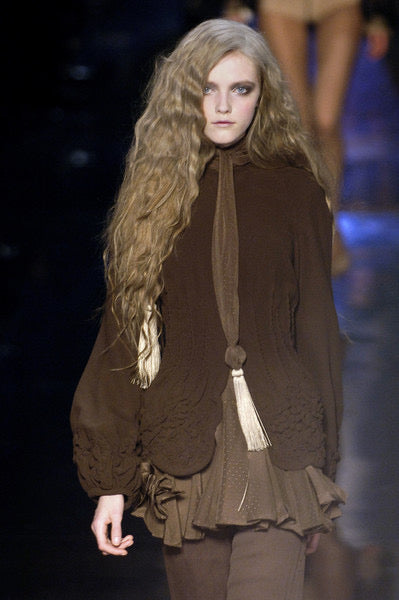 Jean Paul Gaultier Fall 2006 Velvet Crunched Embroidered Jacket 38