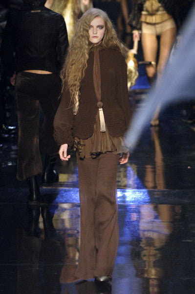 Jean Paul Gaultier Fall 2006 Velvet Crunched Embroidered Jacket 38