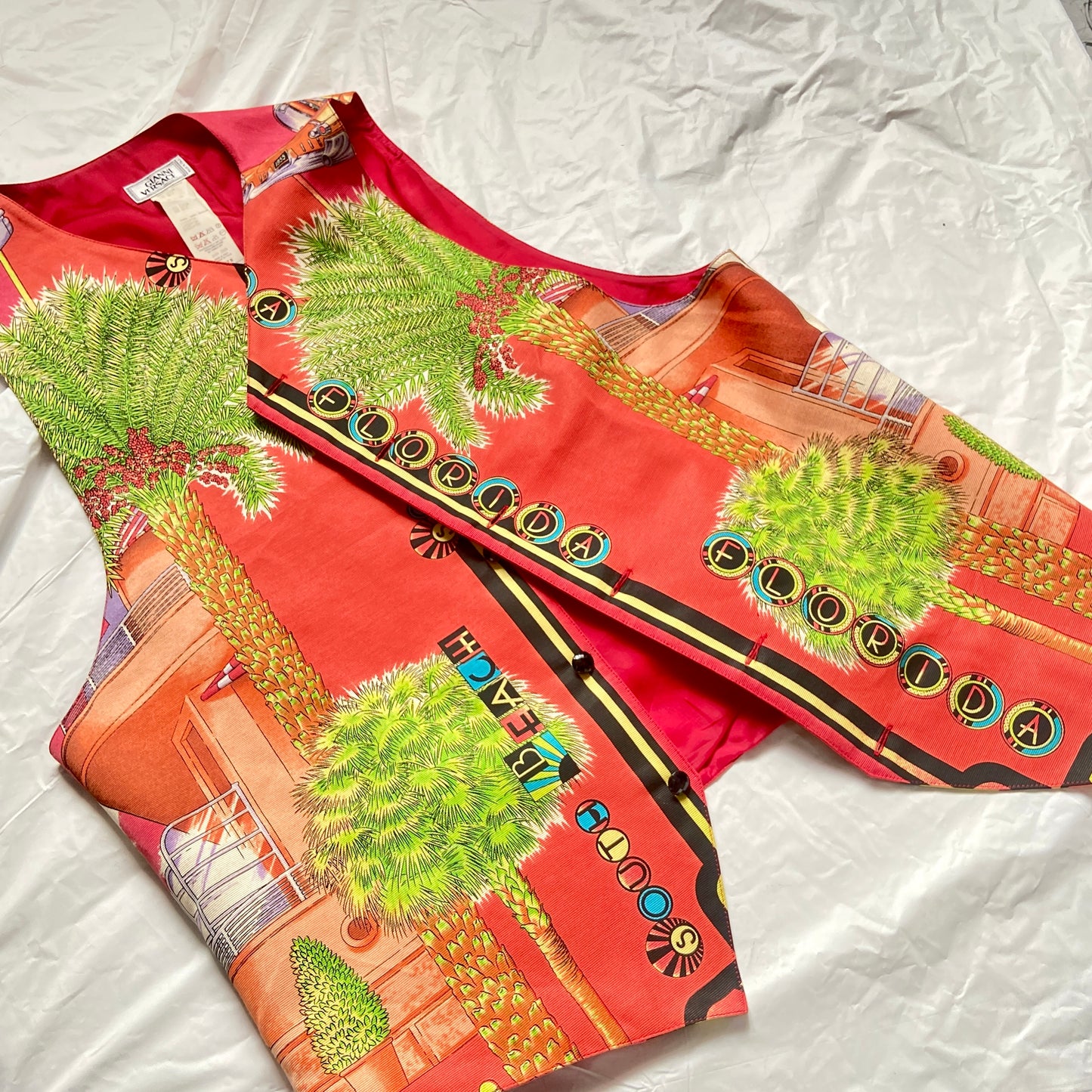 Gianni versace 1993 Miami Tropical South Beach vest