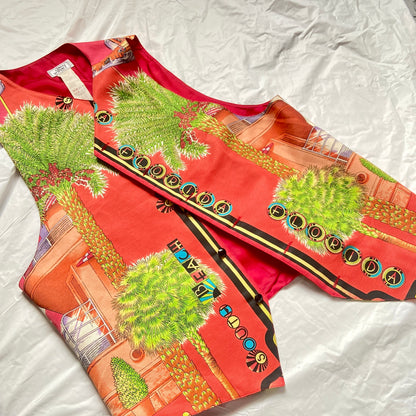 Gianni versace 1993 Miami Tropical South Beach vest