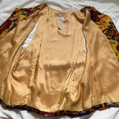 Gianni Versace 1994 velvet baroque silk vest 50