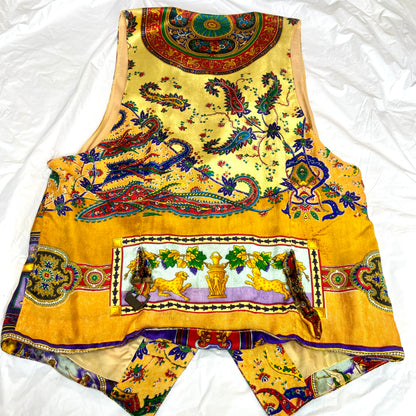 Gianni Versace 1994 velvet baroque silk vest 50