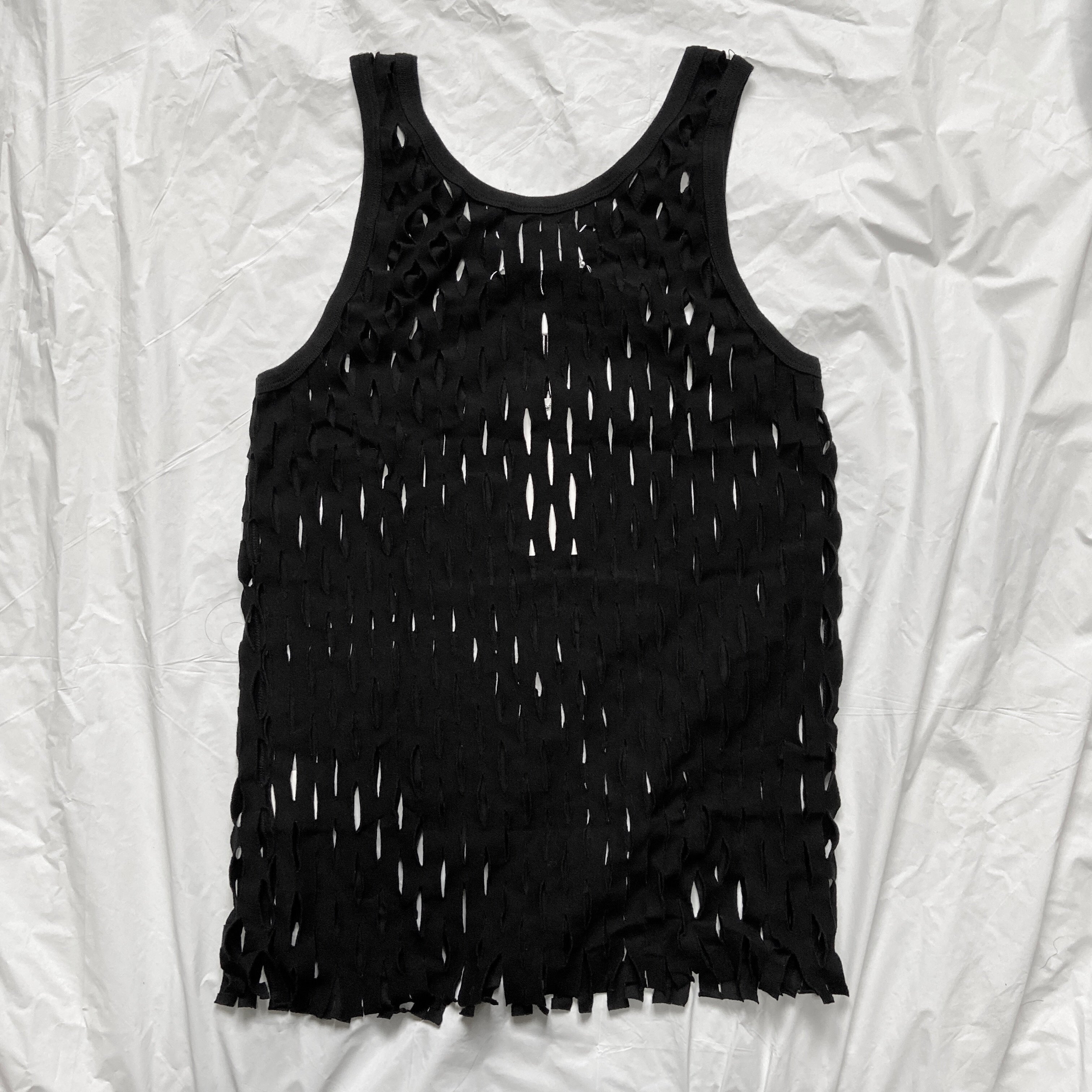 Maison margiela archive black tank selling with mesh