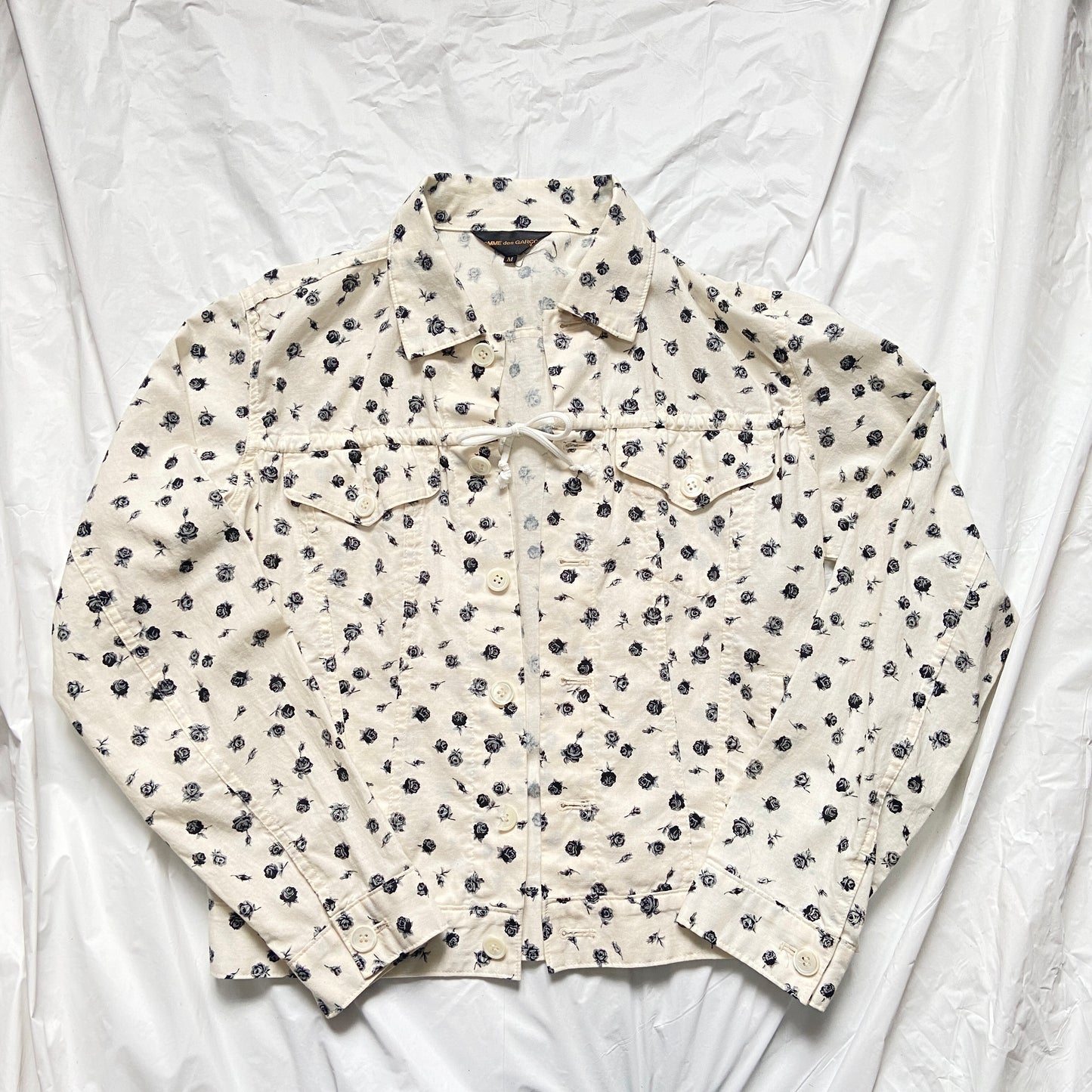 Comme Des Garçons ss02 black floral rose jacket